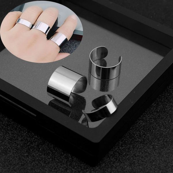 

cluster rings cross-border supply smooth open stainless steel ring ultra wide wholesale bundi boy and girl joint, Golden;silver