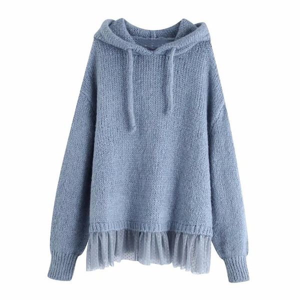 

winter oversize hooded sweatshirts women knitted pullovers casual long sleeve hoodies korean chic, Black