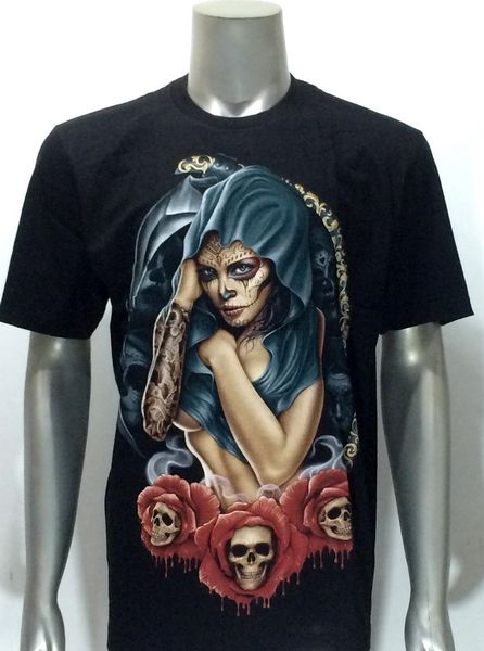 

r200 rock eagle t shirt tattoo lady rose skull indie tee xmas present gift