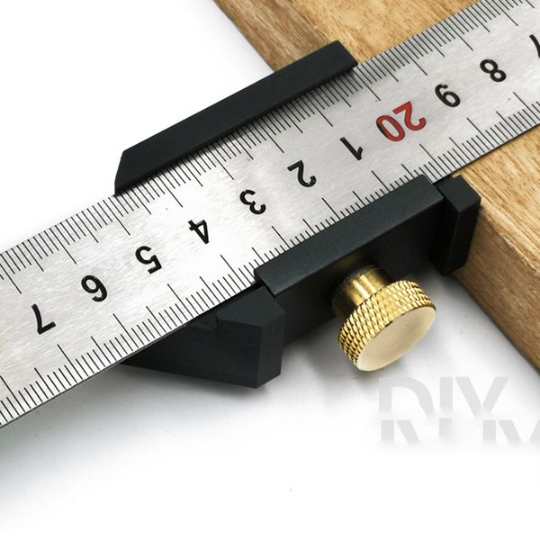 

steel ruler positioning block sblock woodworking line locator measuring tool fixed steel ruler w/ 300mm carpentry tool diy