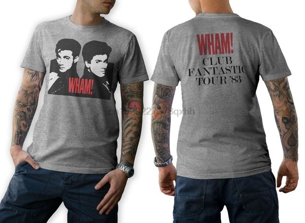 

george michael wham rare - fantastic tour 83 grey t shirt retro vintage