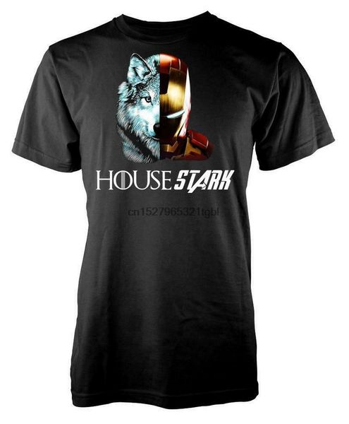 

lous game of thrones house stark iron man mashup t-shirt fashion classic tee shirt