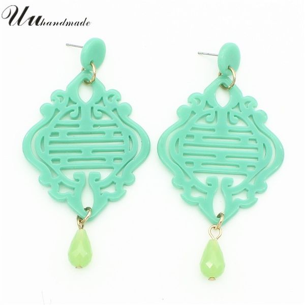 

dangle & chandelier orecchini fashion women brincos 2021 acrylic long drop earring ethnic colorful beads earrings boho handmade ear jewe, Silver