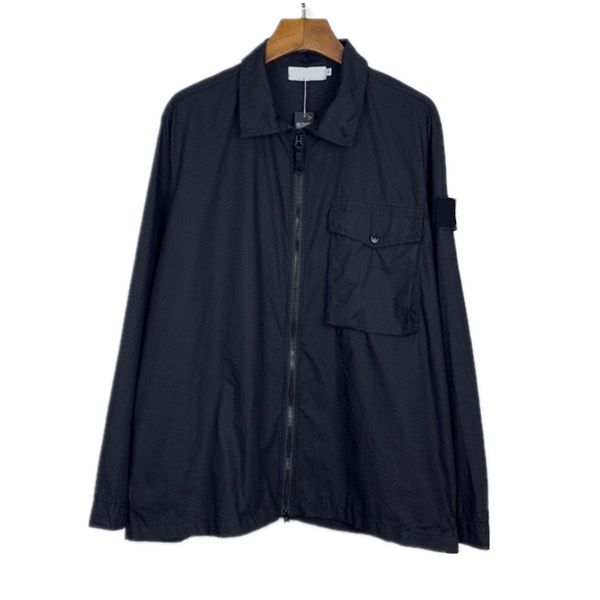 

cp toney 2020 konng gonng spring and autumn new fashion brand long sleeve shirt zip lapel coat jacket windbreaker, White;black