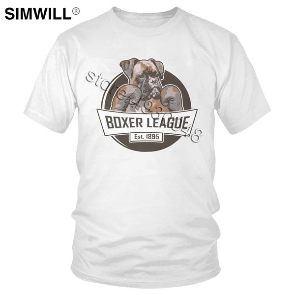 

boxer league dog t-shirt urban pure cotton tshirt men's short sleeved o neck bulldog tees apparel
