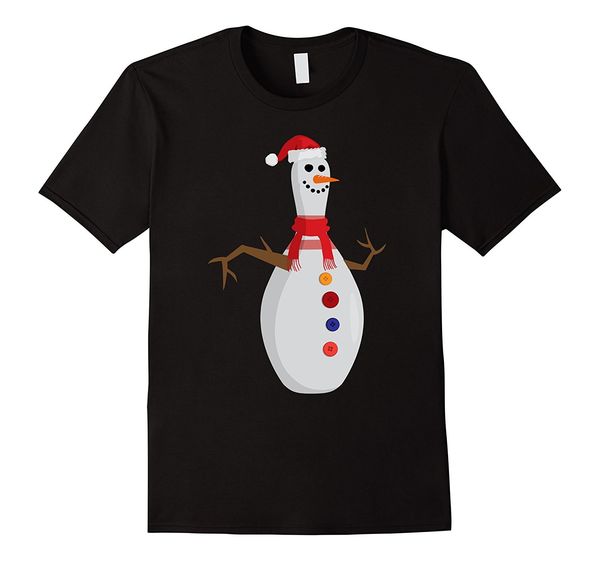 

snowman bowlinger pin tshirt funny santa christmas gifts 2018 fashion 100% cotton slim fit colour funny printed