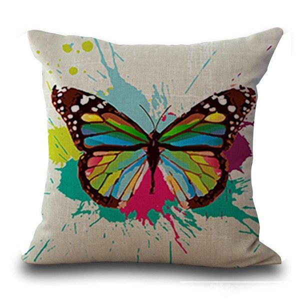 

monarch butterfly pillow case cushion cover linen cotton throw pillowcases sofa car decorative pillowcover