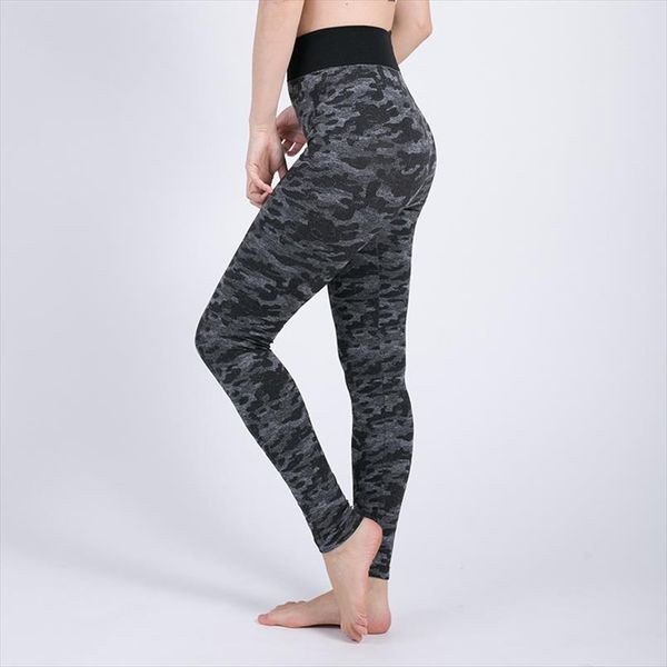 

leopard print camouflage woman leggings splice seamless legging elastic force leggings for fitness drop shipping, Black