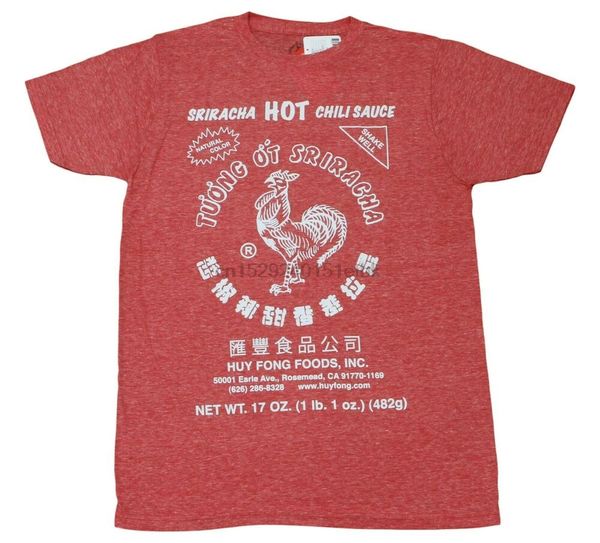 

sriracha hot chili sauce роузмид red men t-shirt новый хлопок ретро tee классический