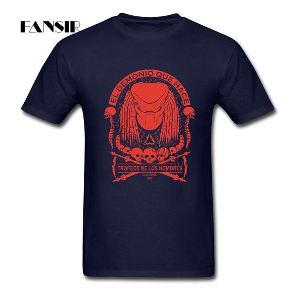 

the skull collector predator alien men t shirts cool t-shirts men custom cotton short sleeve over size summer tees for group