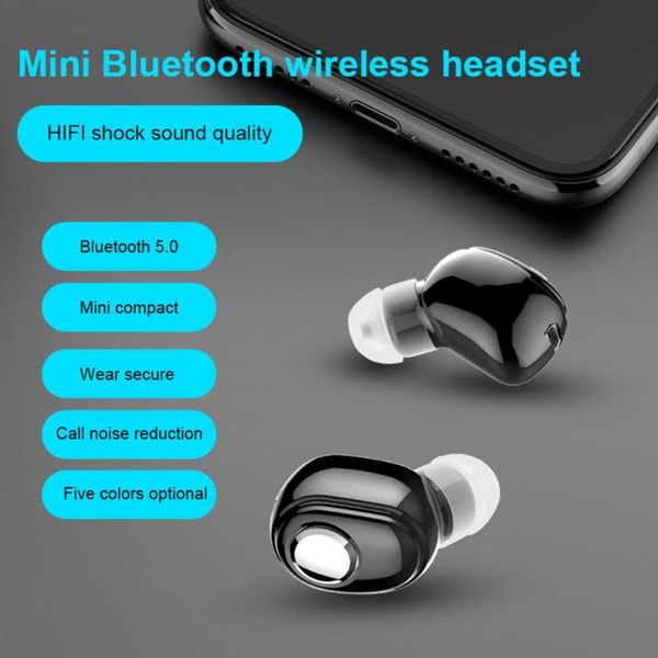 

ottwn l15 bluetooth earphone 5.0 hd stereo call mini wireless headset waterproof sport headset with mic single ear earphone