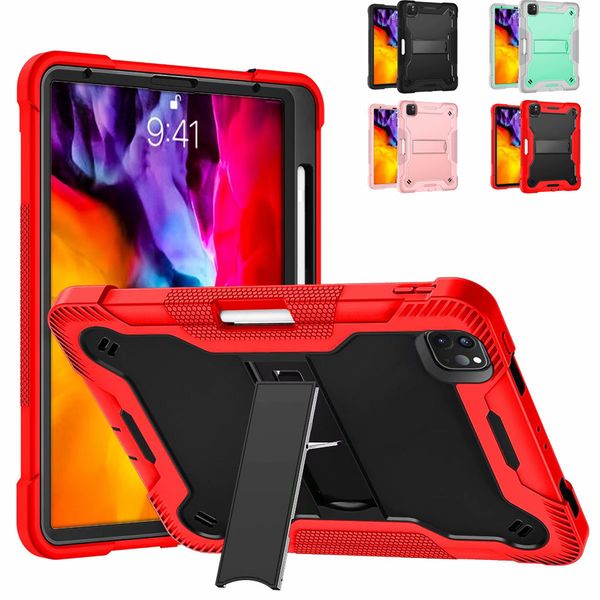 

shockproof heavy duty protective cases kickstand rugged cover for ipad pro 11 2018/ipad pro 11 2020 case
