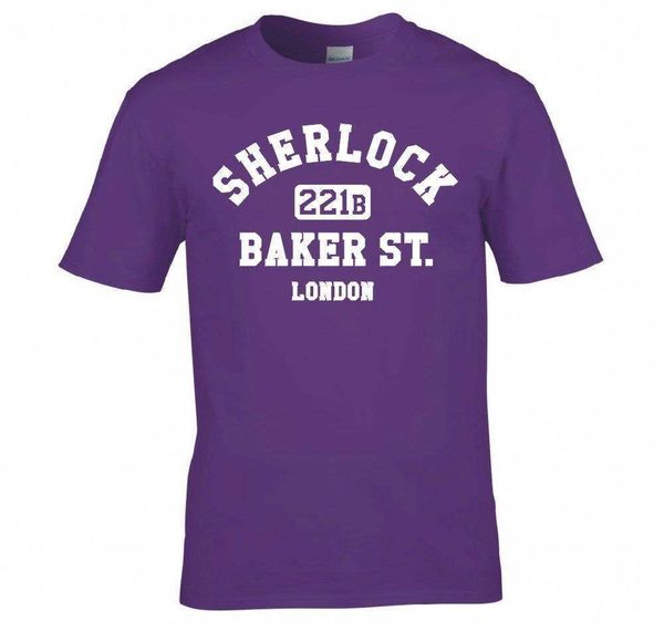 

sherlock holmes 221b baker st london t shirt new, White;black