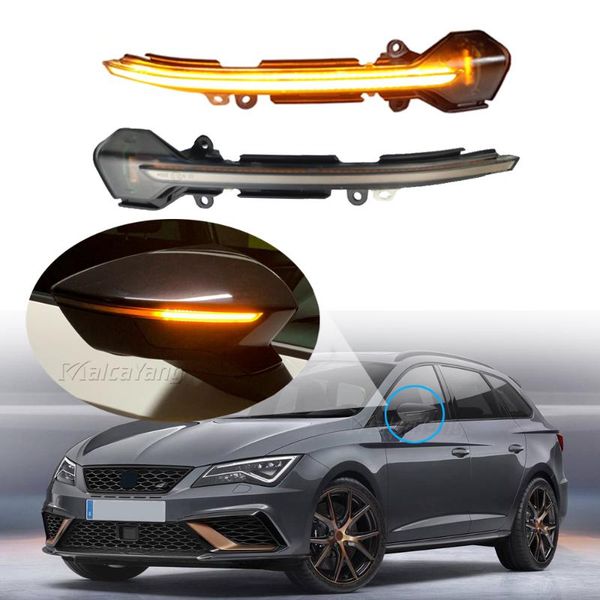 

2x led dynamic mirror indicators repeaters pair for seat leon 3 iii 5f itv mot side mirror indicator sequential light