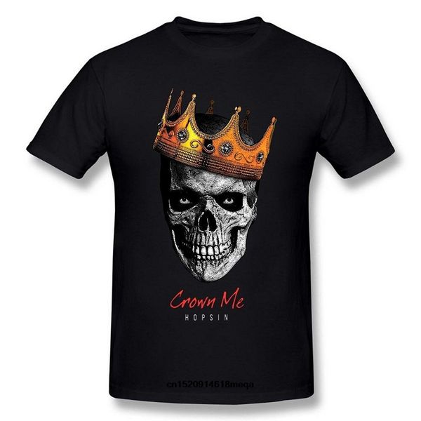 

next style men hopsin crown me skull logo album cover poster black t shirt