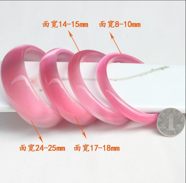 

genuine open crystal cat's eye stone bracelet female models furong peach, Black