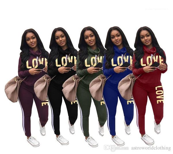 

спортивная одежда set женщины весна буквы дизайнерская одежда 2pcs наборы топы брюки костюмы из двух частей брюки, White