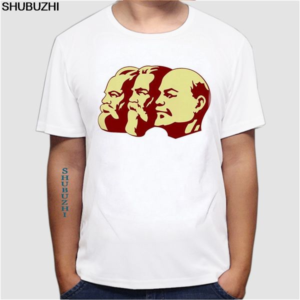 

the soviet union the great communist lenin ,marx ,engels men's short sleeve t-shirt ussr cccp communism cotton summer