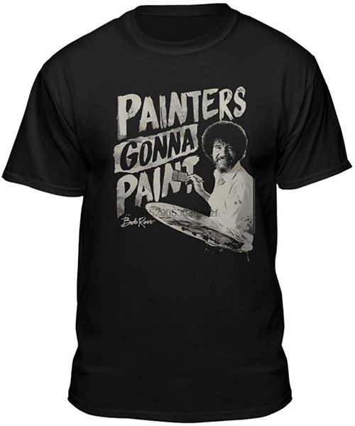

meme bob ross printed plus size tee shirt 100% cotton t-shirt