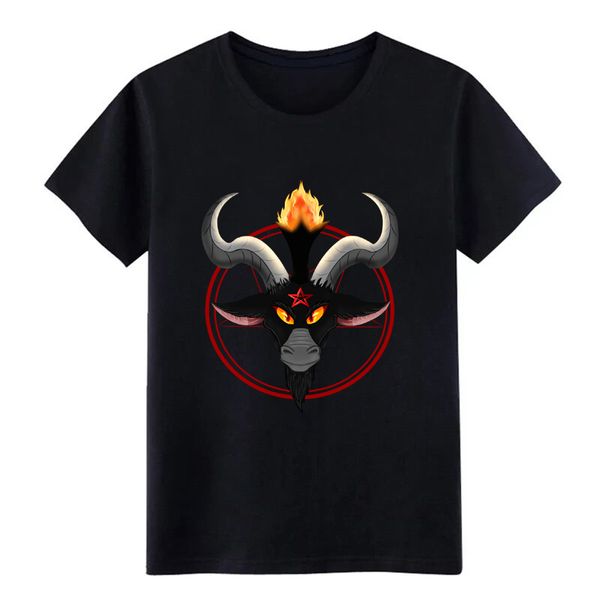 

baphomet baseball t shirt knitted cotton o neck pattern loose comical summer pattern shirt