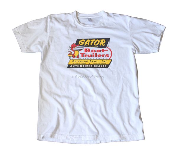 

урожай gator лодка трейлеры декаль t-shirt - рыбалка горной лыж флориды woody 100% хлопок футболки вершины оптового тройника