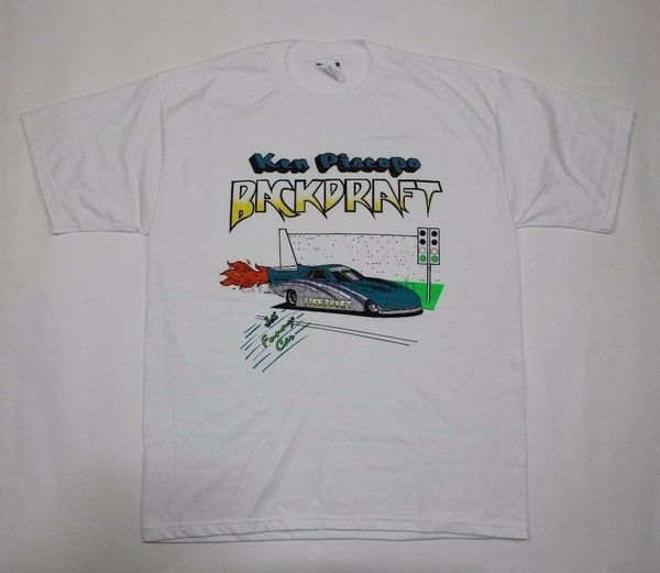 

vintage backdraft drag racing ken piscopo shirt