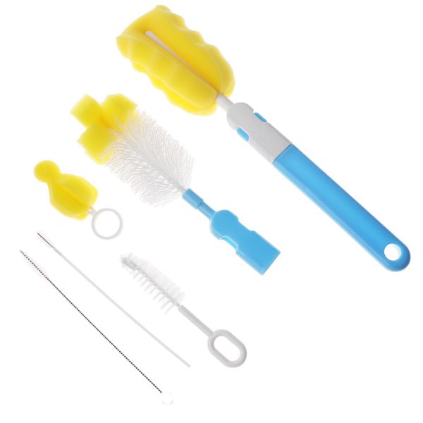 

6pcs sponge brush bottle washing cleaner tool set for baby bottle nipple straw