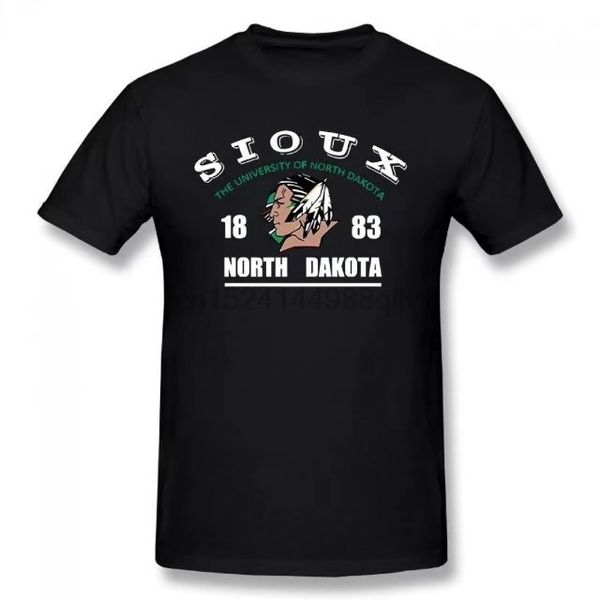 

north dakota-fighting sioux basic casual short sleeve t-shirt tee full 3d graphic printed