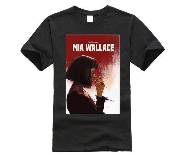 

pulp fiction wallace t shirt men new summer white tees shirt soft breathable tshirt short sleeve casual t-shirts femme
