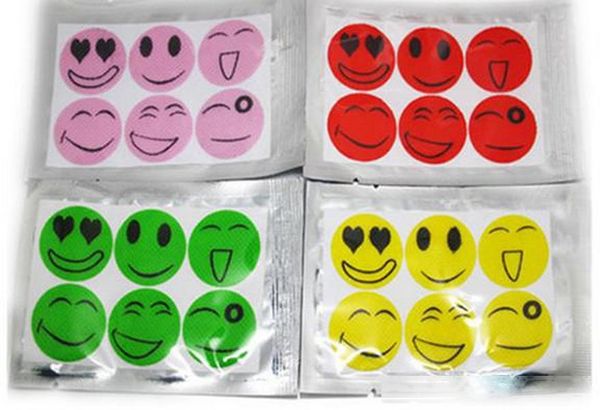 

smiling face mosquito natural repellent patch insect bug repellent sticker camping use