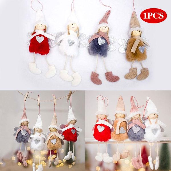 

xmas doll decoration xmas hanging christmas tree pendant plush beautiful fashion cute home decor party supplies ornaments deer