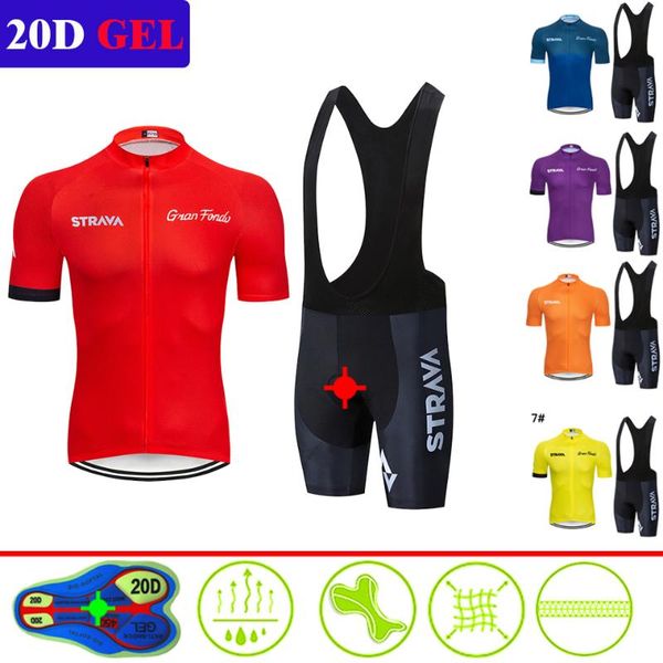 

racing sets 2021 team strava cycling clothing set mens bicycle maillot mtb ropa ciclismo summer hombre roupa bike jersey, Black;blue
