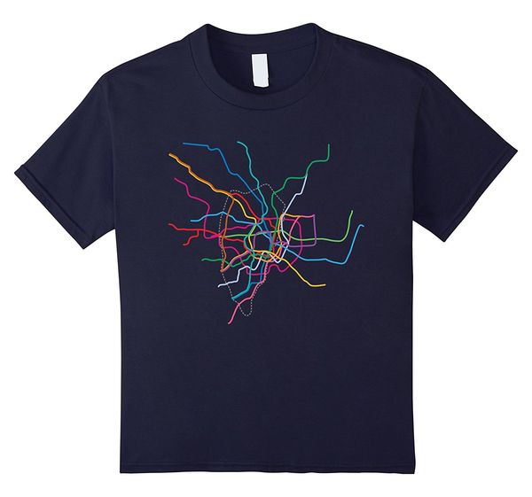 

2019 горячая продажа моды токио линии метро карта t-shirt tee рубашка