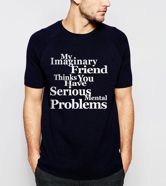 

смешные t-shirt у вас есть психические проблемы 2019 лето новый стиль 100% хлопка с коротким рукавом o-образным вырезом мужские футболки hip