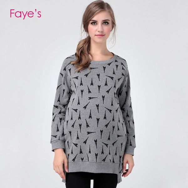 

pregnant women plus long velvet sweater, White