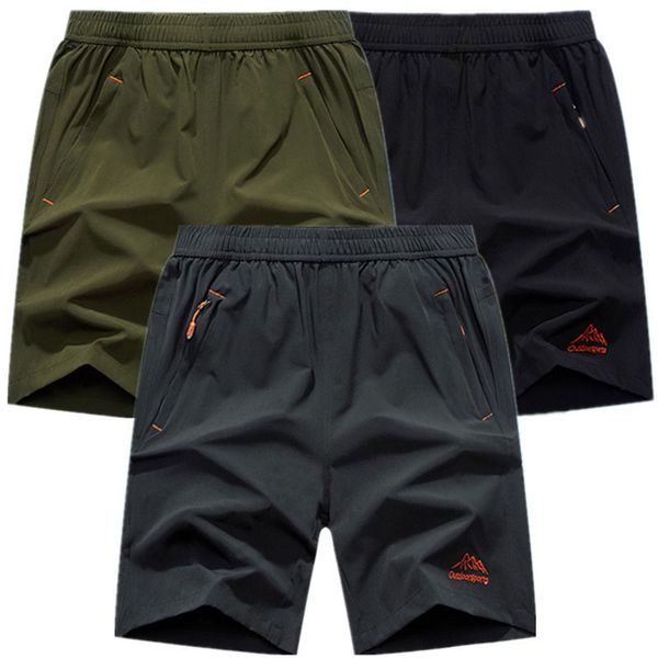 

outdoor shorts men's quick dry summer thin hiking fishing sports bermudas breathable loose plus-size -9xl multi-pocket, Brown;gray