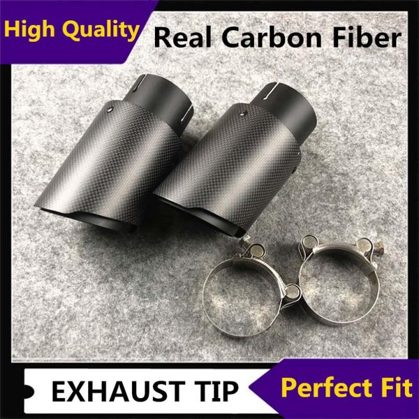 

1 piece universal matte carbon car exhaust system parts auto matte black stainless steel muffler exhaust pipe