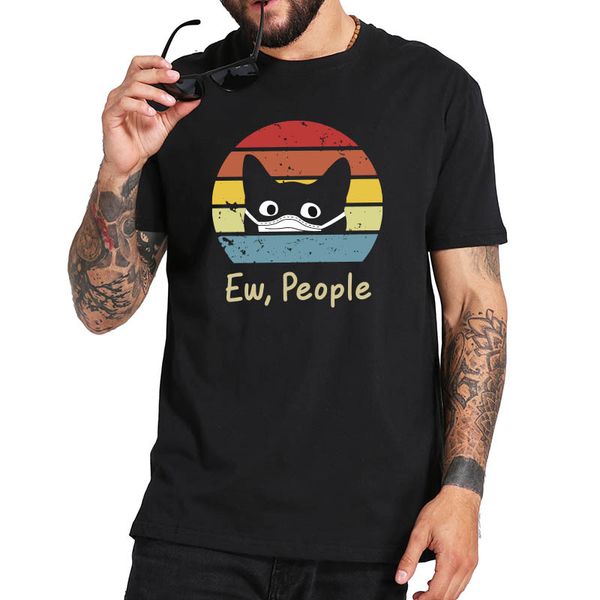 

ew people digital print cotton sick cat shirt design graphic 100% cotton soft summer tee
