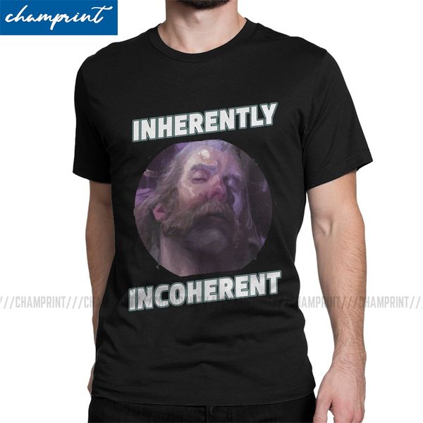 

totally coherent men t shirts disco elysium rpg game unique tee shirt short sleeve crew neck t-shirt cotton printing clothes