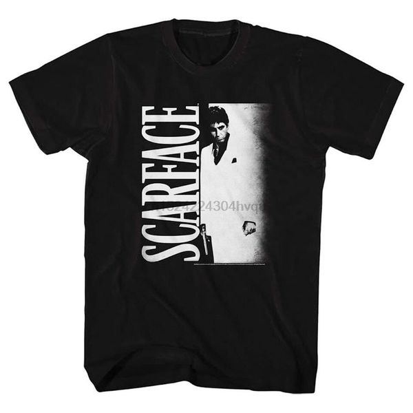 

official scarface monochrome movie logo men t-shirt tony montana