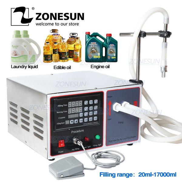 

zonesun gz-gfk17b semi automatic filling machine laundry cooking oil water juice detergent liquid bottle filling machine