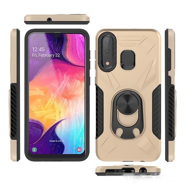 

for samsung galaxy a20 a30 a60 m20 m30 m40 pc tpu ring kickstand shock absorption protective phone case b