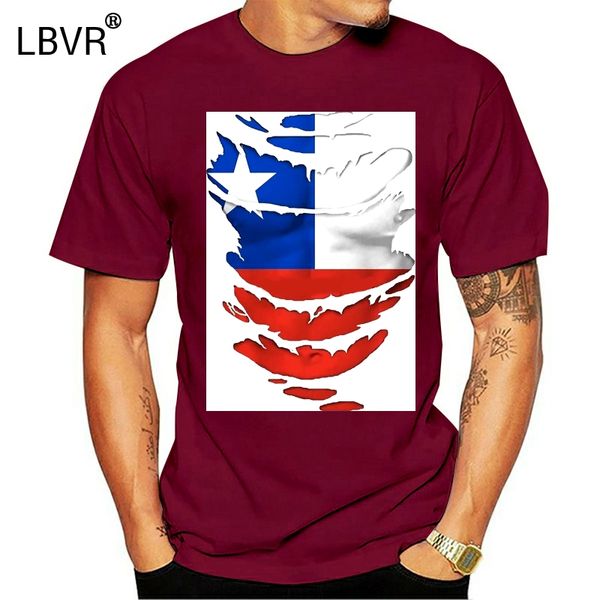 

чилийский флаг t-shirt см мышцы через ripped футболка чили размеры s - xxxl