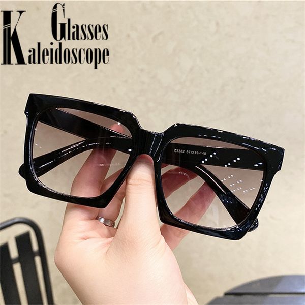 

classic square sunglasses women men vintage oversized sun glasses goggles ladies big frames sunglass uv400 white green eyewear, White;black