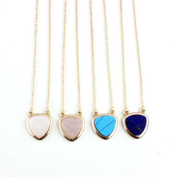 

оптовый 6шт набор природа камень сердце ожерелье женщины choker бутики ювелирных изделия, Silver