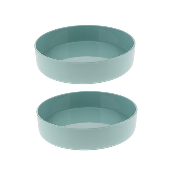 

2xgreen dia.33cm plastic ikebana flower vase holder suiban pot tray art arrangment tool