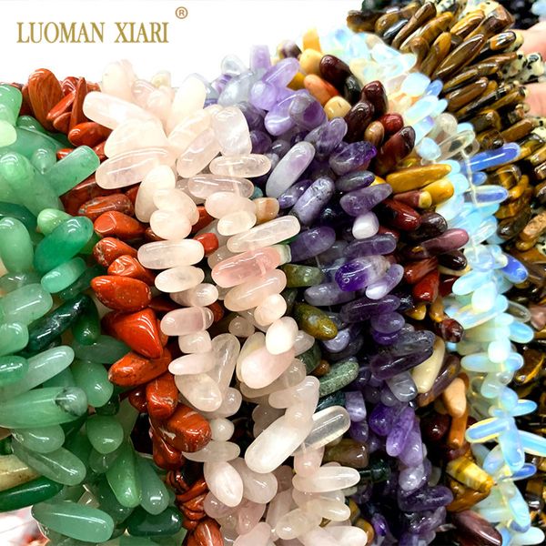 

other wholesale natural pink quartz agates azurlites 12-20 mm strip stone beads diy for jewelry making necklace bracelet material