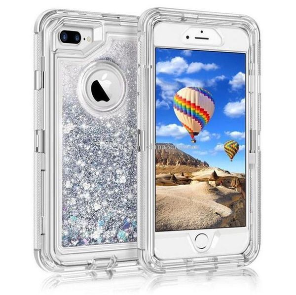 

liquid glitter defender case for iphone xs max xr xs 6 7 8 plus samsung s8 s9 plus note 9