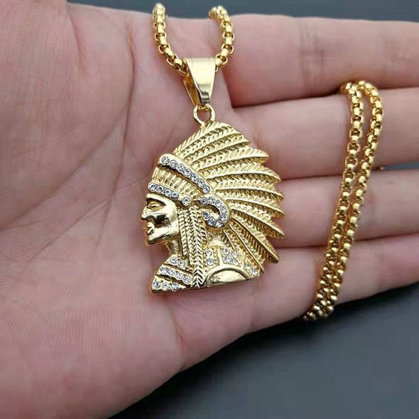 

hip hop bling цвет золота главная из нержавеющей стали подвески ожерелье для мужчин рэпер ювелирных drop доставки, Silver