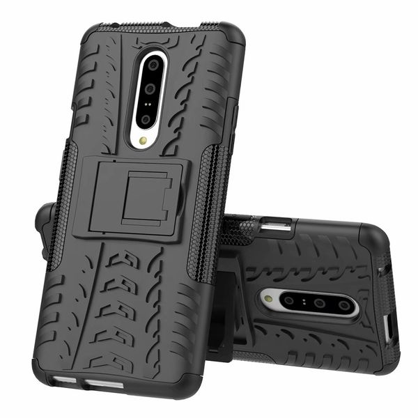 

2 in 1 comb armor hybrid tpu pc stand heavy duty cover case for oneplus 7 6 5 6t 5t
